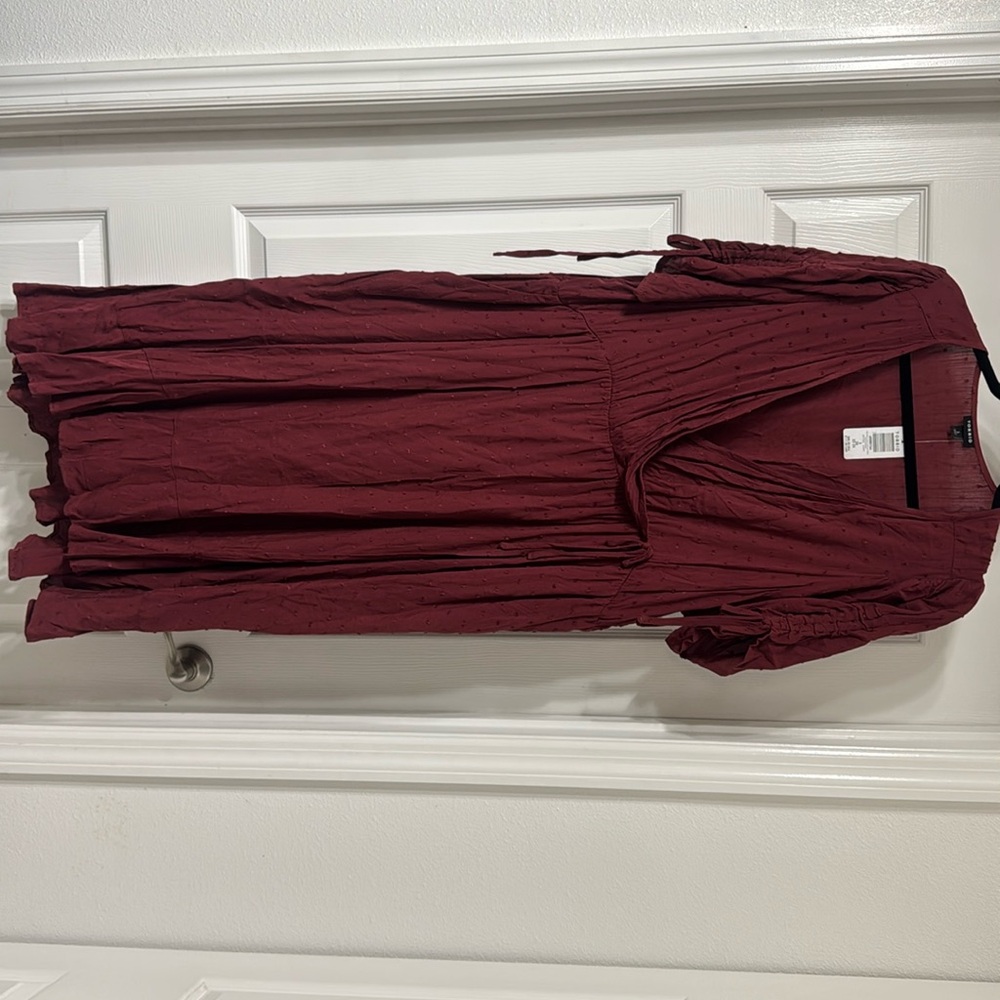 Torrid midi linen surplice dress